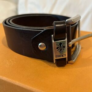 Men’s Brown Italian Leather Belt